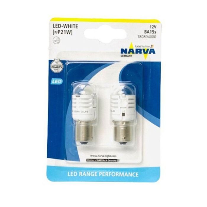 Комплект светодиодных ламп Narva P21 12V 1.75W LED white BA15s 2pcs/set (180894000)