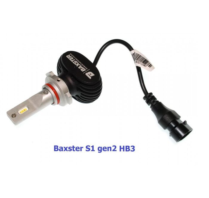 Комплект LED ламп BAXSTER S1 gen2 HB3 5000K 4000lm с радиатором (2 шт)