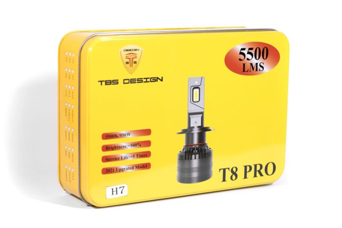 Комплект светодиодных ламп TBS Design T8 PRO H7 12-24V 110W PX26d 11000lm 6000K