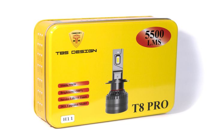 Комплект светодиодных ламп TBS Design T8 PRO H11(H8/H16) 12-24V 110W 11000lm 6000K