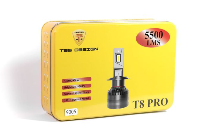Комплект светодиодных ламп TBS Design T8 PRO HB3 12-24V 110W P20d 11000lm 6000K