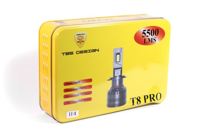 Комплект светодиодных ламп TBS Design T8 PRO H4 12-24V 110W P43t 11000lm 6000K