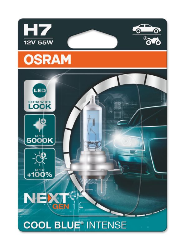 Галогеновая лампа Osram H7 64210CBN-01B Cool Blue Intense Next Gen +100% 12V 55W PX26d  1 лампа