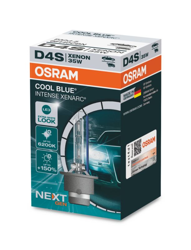 Ксеноновая лампа Osram D4S 35W P32D-5 Cool Blue Intense Next Gen +150% 1 лампа (66440CBN)