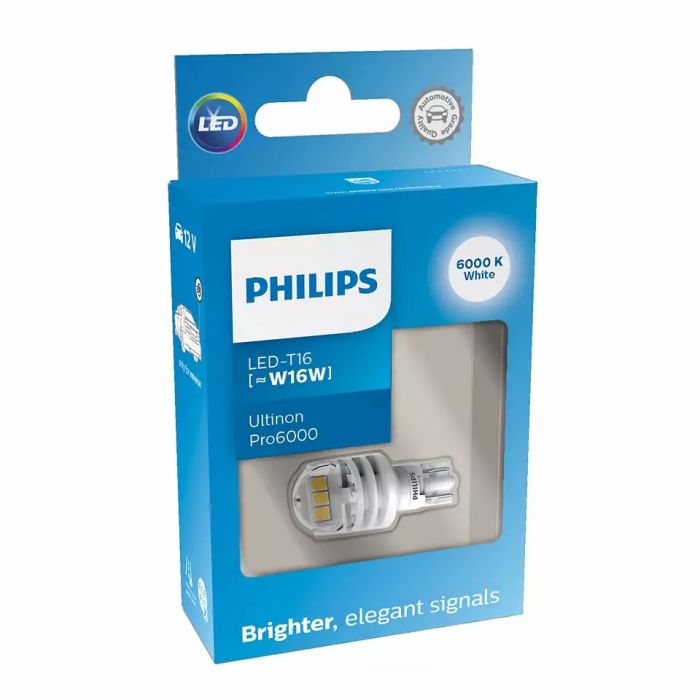 Светодиодная лампа Philips 11067CU60X1 W16W White Ultinon Pro6000 12V W2.1X9.5d 6000K 1pcs. blister