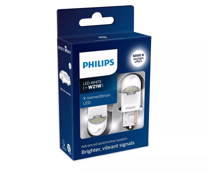 Комплект светодиодных ламп Philips 11065XUWX2 W21W 12/24V X-tremeUltinon LED gen2 white B2