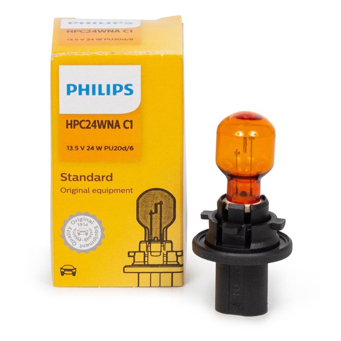 Галогеновая лампа Philips HPC24WY PU20d/2 12272NAC1 HiPerClick NA 12V 13.5V 24W