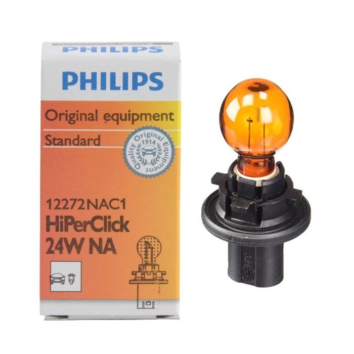 Галогеновая лампа Philips HPC24WY PU20d/2 12272NAC1 HiPerClick NA 12V 13.5V 24W