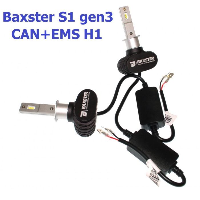 Комплект LED ламп BAXSTER S1 gen3 H1 5000K 4000lm CAN+EMS