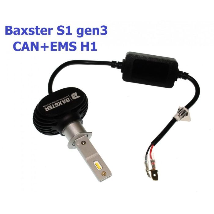 Комплект LED ламп BAXSTER S1 gen3 H1 5000K 4000lm CAN+EMS