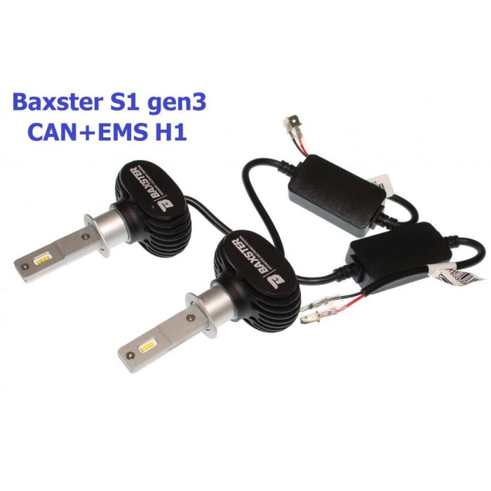 Комплект LED ламп BAXSTER S1 gen3 H1 5000K 4000lm CAN+EMS