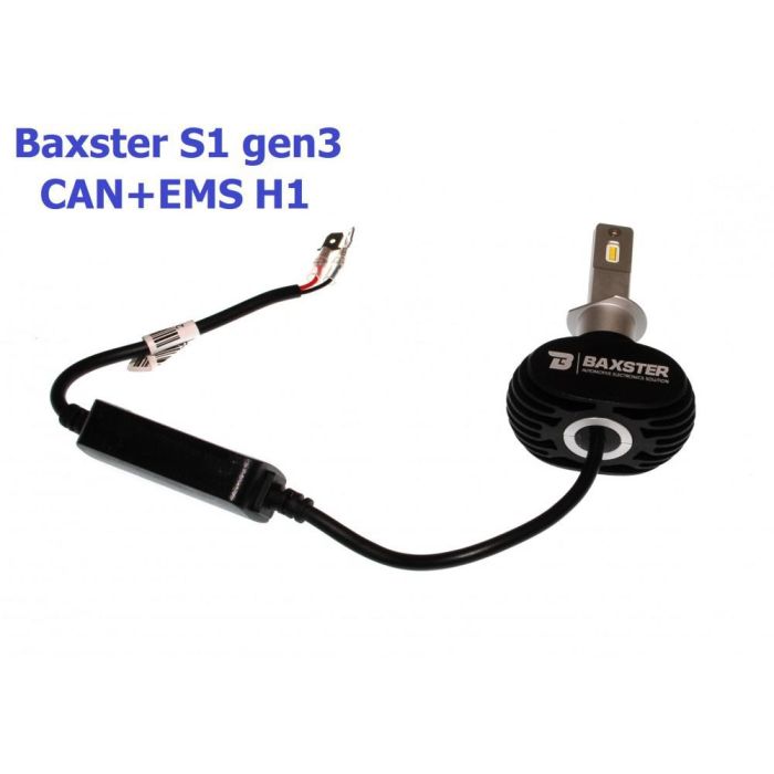 Комплект LED ламп BAXSTER S1 gen3 H1 6000K 4000lm CAN+EMS