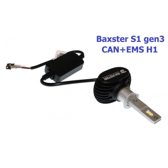 Комплект LED ламп BAXSTER S1 gen3 H1 6000K 4000lm CAN+EMS