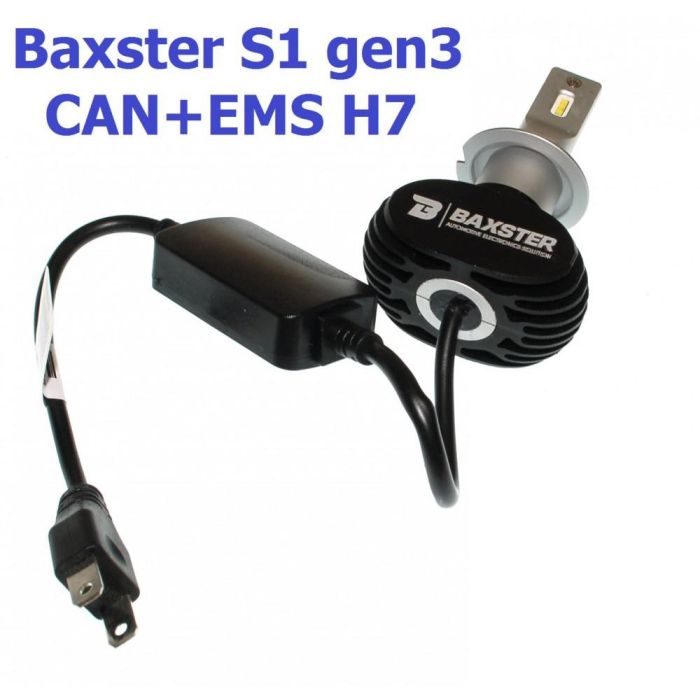 Комплект LED ламп BAXSTER S1 gen3 H7 5000K 4000lm CAN+EMS