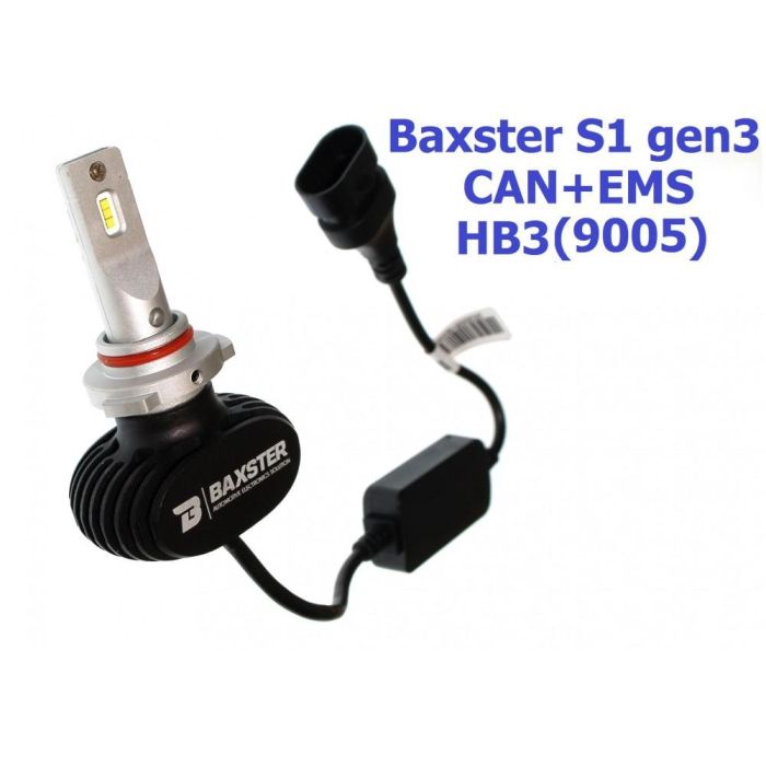 Комплект LED ламп BAXSTER S1 gen3 HB3 5000K 4000lm CAN+AMS
