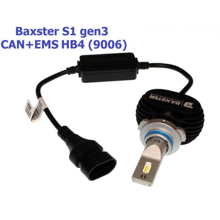 Комплект LED ламп BAXSTER S1 gen3 HB4 6000K 4000lm CAN+EMS