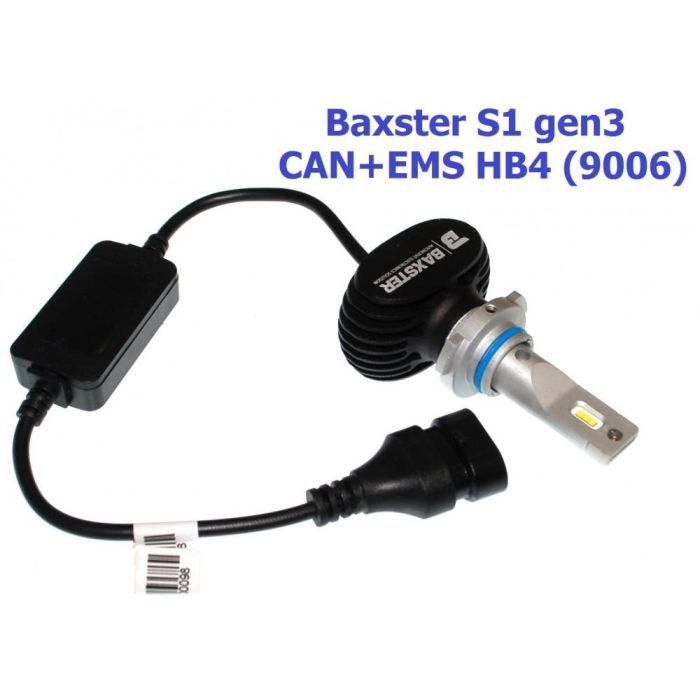 Комплект LED ламп BAXSTER S1 gen3 HB4 6000K 4000lm CAN+EMS