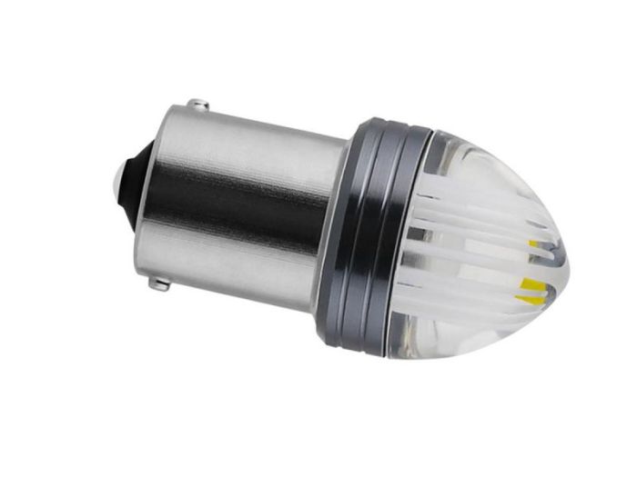 Светодиодная лампа StarLight T25  9 диодов 2835SMD BA15S 12V White прозрачная линза