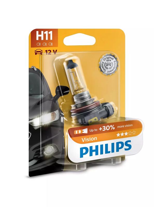 Галогеновая лампа PHILIPS 12362PRB1 H11 55W 12V PGJ19-2 Premium +30%