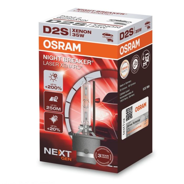 Ксеноновая лампа OSRAM 66240XNN Night Breaker Laser +200% D2S 85V 35W P32d-2 XENARC