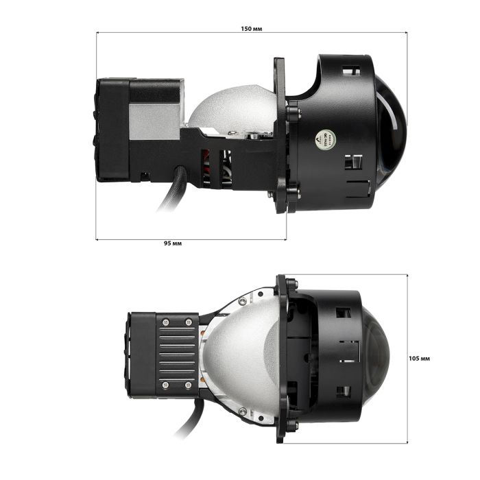 Комплект светодиодных линз Kamiso (Aozoom) DLPD-01 Bi-LED LASER 5500K 75/66W