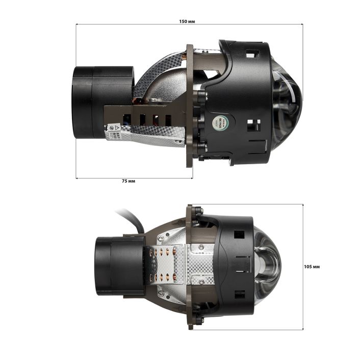 Комплект светодиодных линз Kamiso (Aozoom) DLPD-04-01 Bi-LED LASER 5500K 66/80W