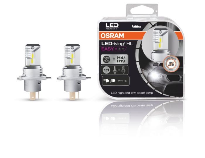 Комплект светодиодных ламп Osram 64193DWESY-HCB H4/H19 12V 6500K LEDriving 18/19W HL EASY
