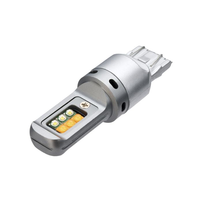 Світлодіодна лампа TBS T20 CREE-12SMD White+Amber W21/5W W3X16d 12V