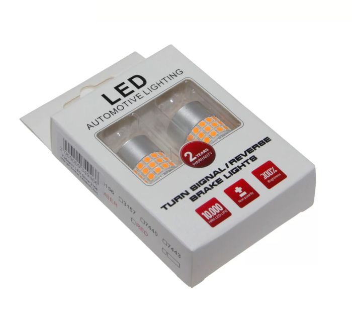 Комплект светодиодных ламп LED Qline 3156 (P27W) Amber CANBUS (2шт)