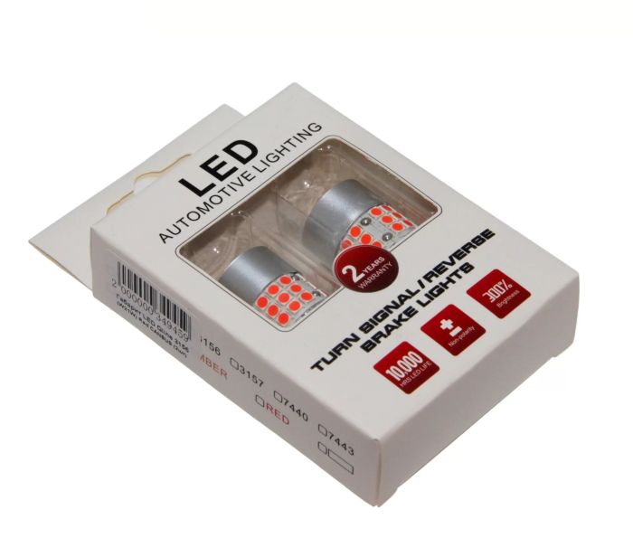 Комплект светодиодных ламп LED Qline 3156 (P27W) Red CANBUS (2шт)