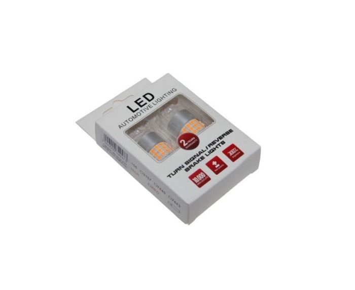Комплект светодиодных ламп LED Qline 3157 (P27/7W) Amber CANBUS (2шт)