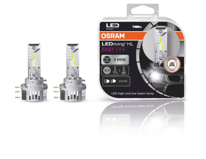 Комплект светодиодных ламп Osram 64176DWESY-HCB H15 12V 6500K LEDriving 4/17W HL EASY