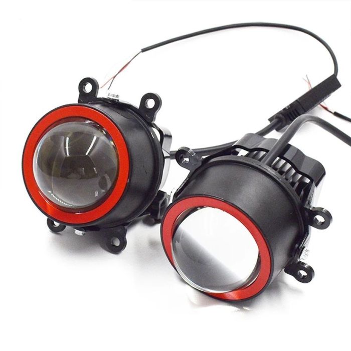 Комплект универсальных противотуманных фар SANVI BI-LED 29/36W (красный обод)