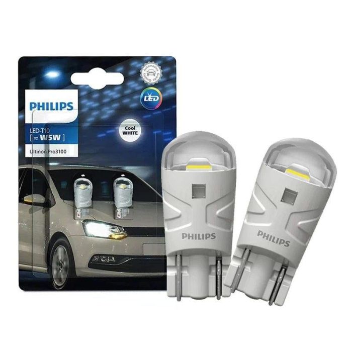 Комплект светодиодных ламп PHILIPS 11961CU31B2 W5W (T10) LED white Ultinon