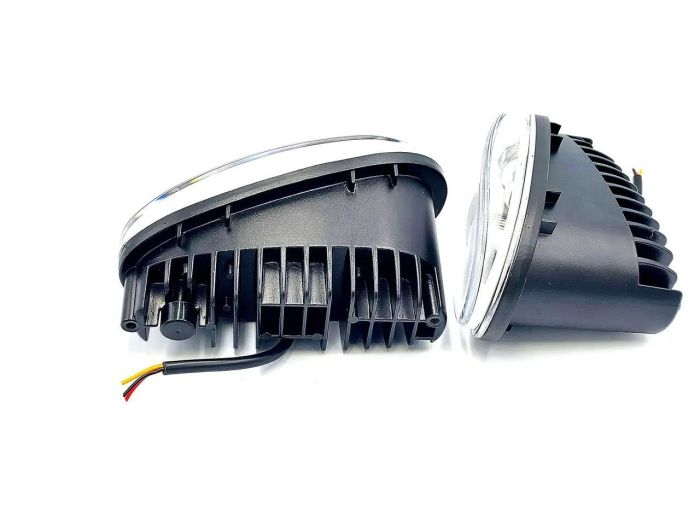 Комплект противотуманных LED фар для автомобилей Daewoo Lanos, Sens на 5 линз 50W + DRL (металлический корпус)