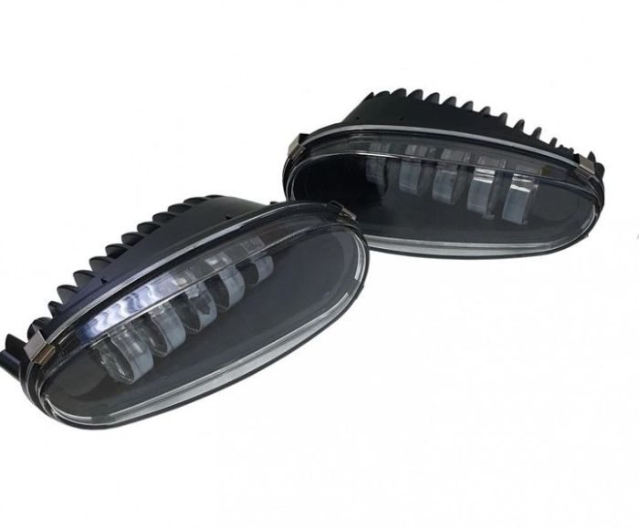 Комплект противотуманных LED фар для автомобилей Daewoo Lanos, Sens на 5 линз 50W W+Y (металлический корпус)