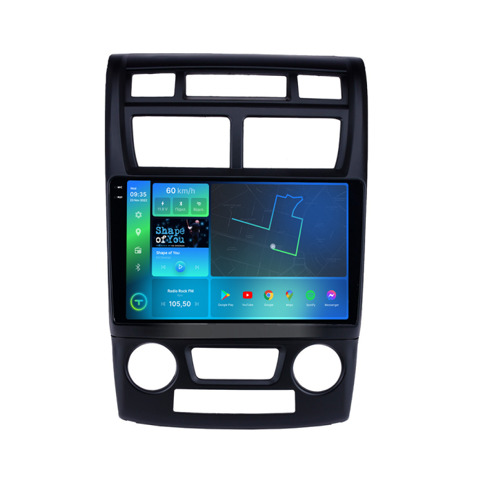 Штатна магнітола Torssen 2K Kia Sportage 2 05-09 climate F9332 4G Carplay DSP