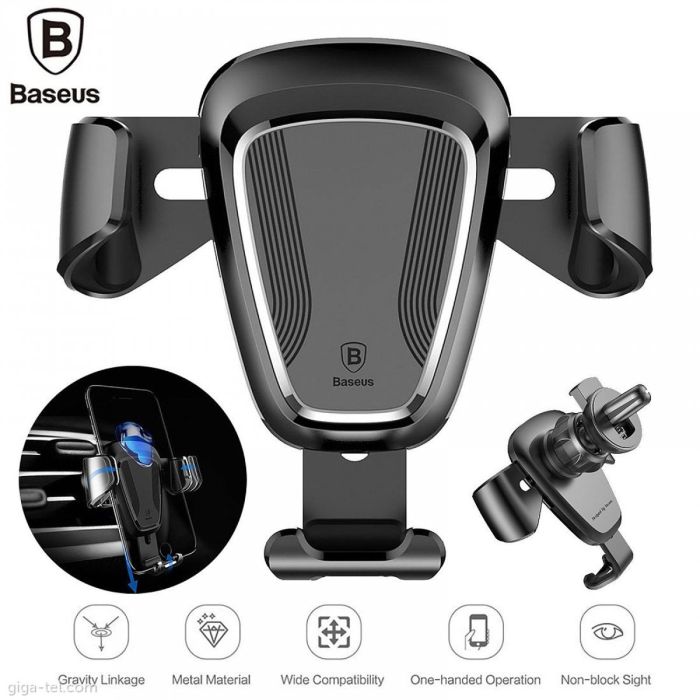 Автомобільний ТРИМАЧ ДЛЯ МОБIЛЬНОГО BASEUS GRAVITY CAR MOUNT BLACK