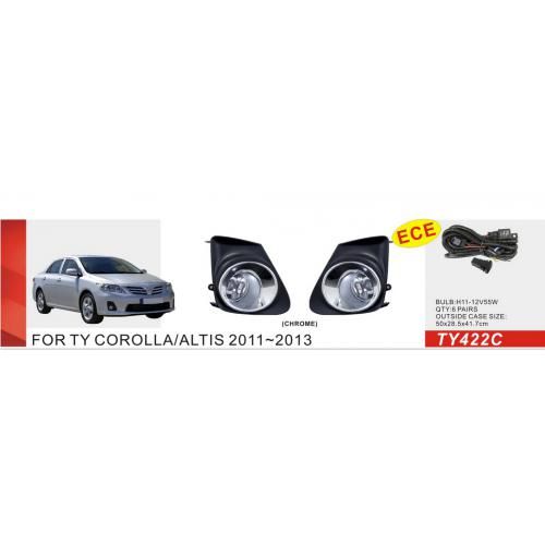 Фари дод. модель Toyota Corolla 2010-13/TY-422C/H11-12V55W/ел. проводка (TY-422C)