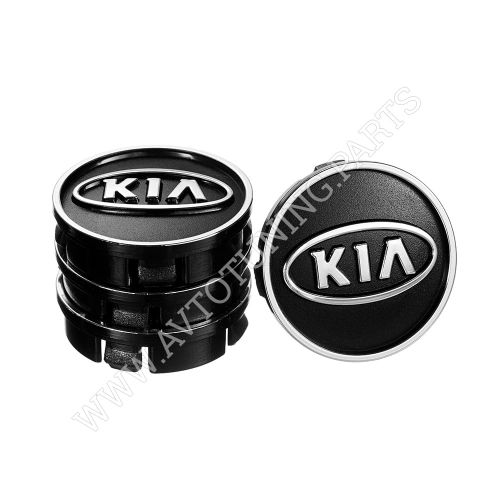Заглушка колісного диска KIA 60x55 чорний ABS пластик (4шт.) 50027 (50027)