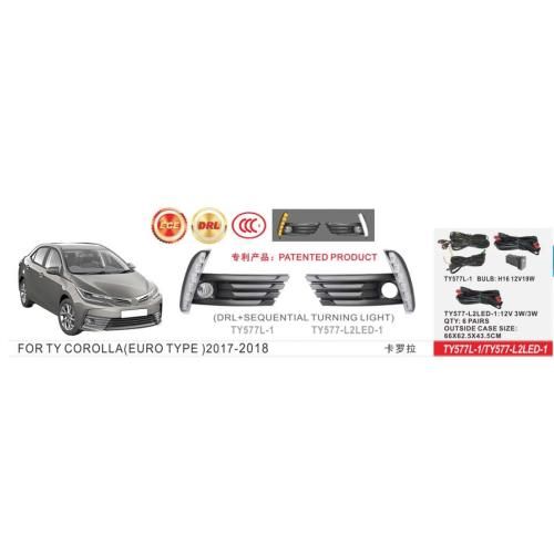 Фари дод. модель Toyota Corolla 2016-18/TY-577L1-A/H11-12V55W+DRL-3W/3W/FOG+DRL+TURN/eл.проводка (TY-577L1-A 3в1)