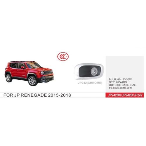 Фари дод. модель JEEP Renegade 2015-18/JP-242/H8-12V35W/Chrome (JP-242)