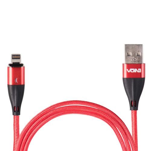 Кабель магнітний VOIN USB - Lightning 3А, 1m, red (швидка зарядка / передача даних) (VL-6101L RD)