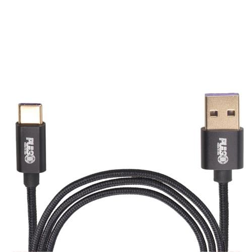Кабель VOIN CC-1101C BK USB - Type C 5А, 1m, black (супер швидка зарядка/передача даних) (CC-1101C BK)