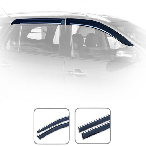 Дефлектори вікон Mercedes S-klasse W-222 2013 -> long База з Хром Молдінгом (MB45-M)