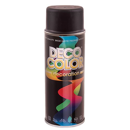 Deco Color Краска аэроз. 400ml Decoration/черный блеск (720149)