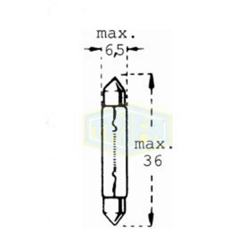 Лампа автомобільна  Festoon лампа Trifa 24V 3W S 5,5 6,5x33 (00212)