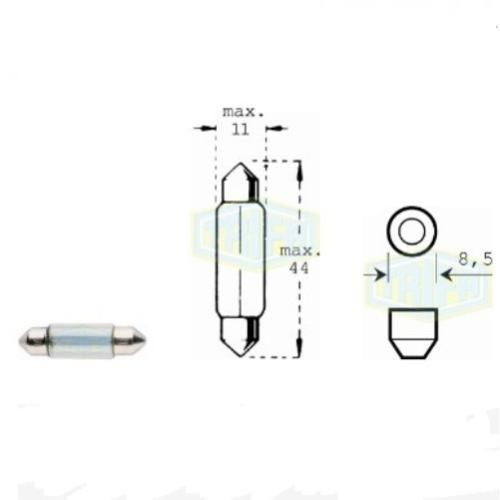 Лампа автомобільна  Festoon лампа Trifa 24V 5W SV 8,5-8 11x41 (01208)