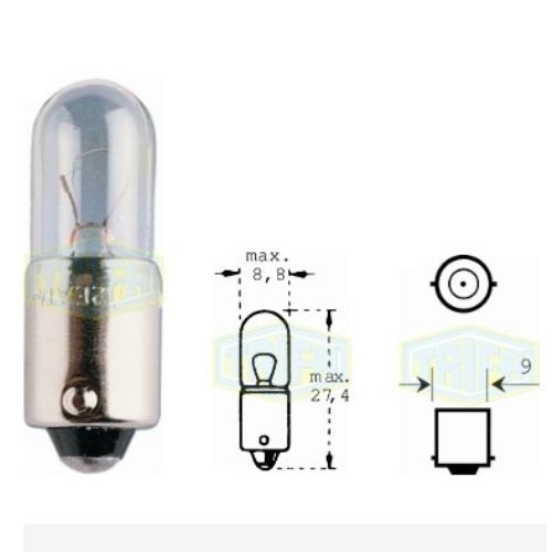 Лампа автомобільна Iндикаторна лампа Trifa 12V 4,0W BA 9s (00121)