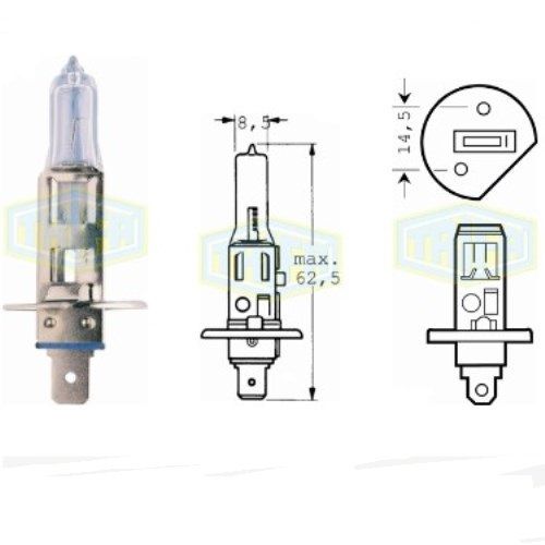 Лампа автомобільна  Галогенна лампа Trifa H1 12V 55W Spare kit (01655-250)